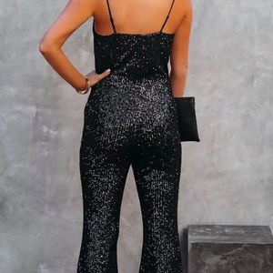 VICI zaida high low sequin jumpsuit